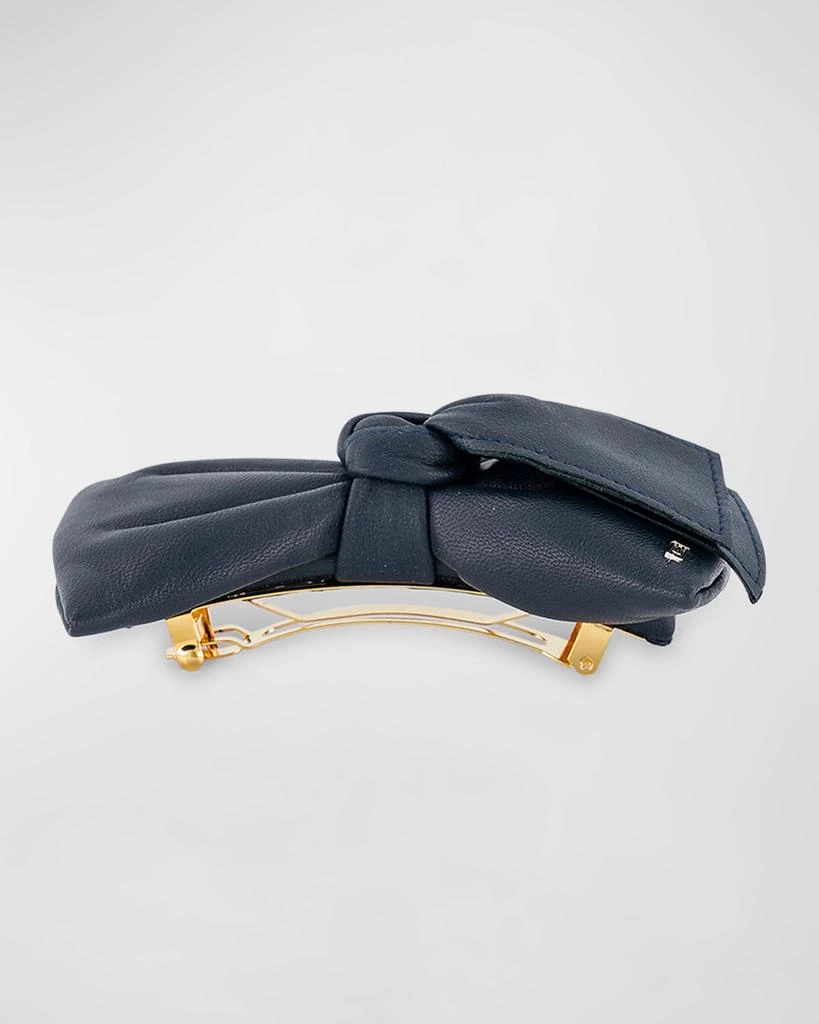 商品Alexandre de Paris|Leather Bow Barrette,价格¥1203,第3张图片详细描述