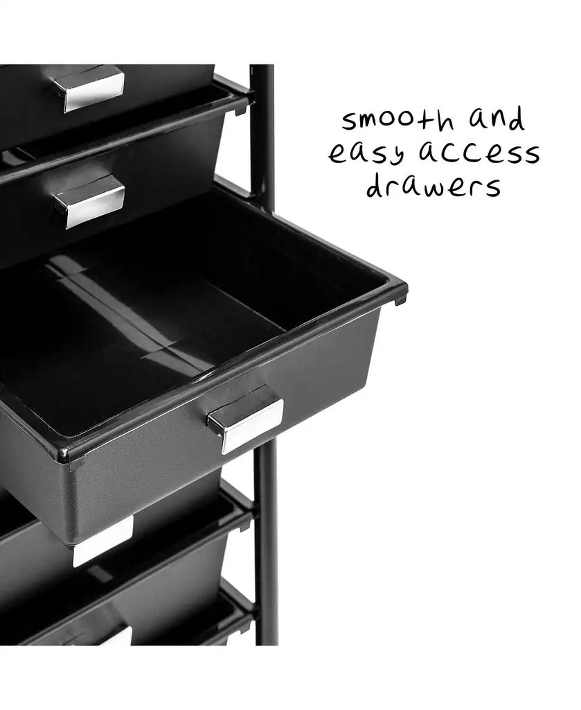 10-Drawer Rolling Cart, Black 商品