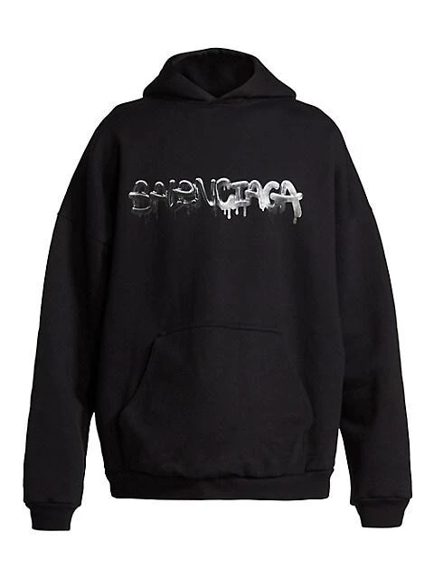 商品Balenciaga|Wide-Fit Logo Hoodie Sweatshirt,价格¥7878,第1张图片