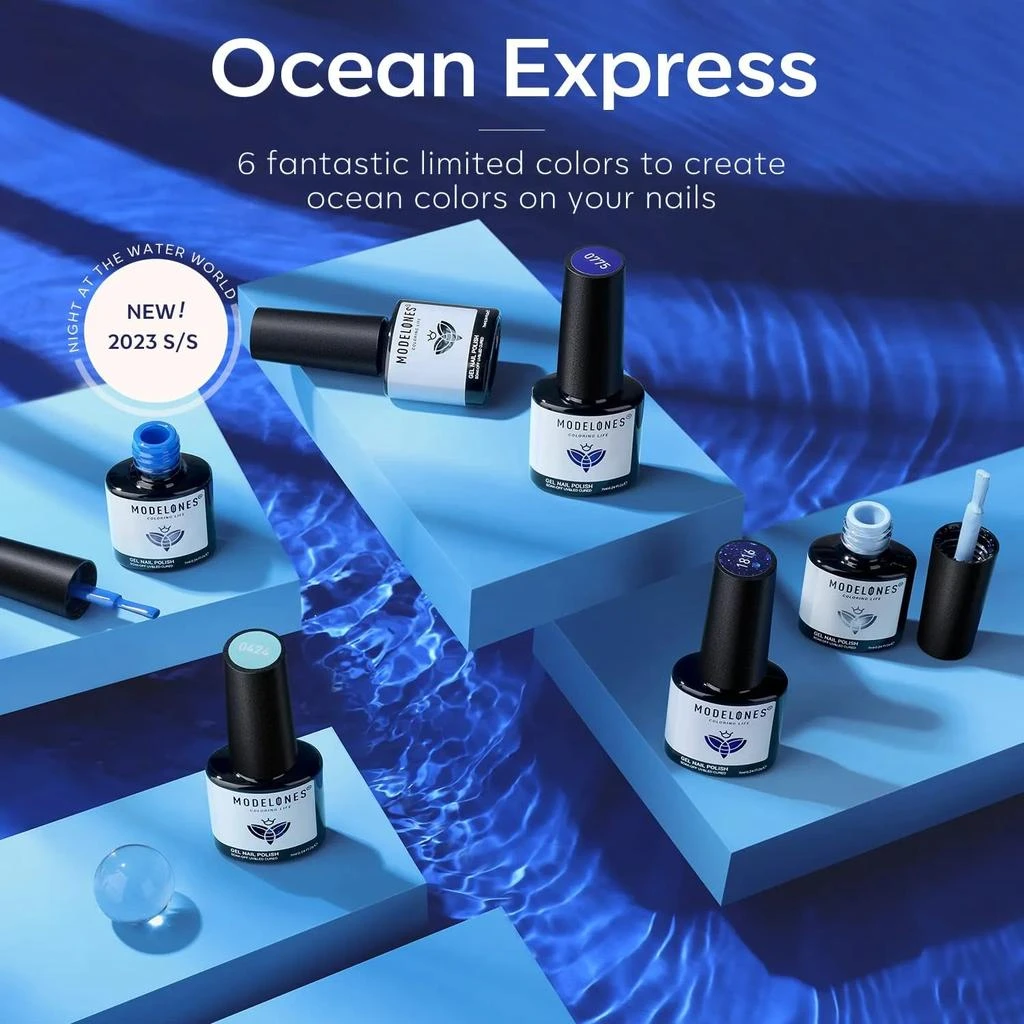 商品[国内直发] MODELONES|Ocean Express - 6 Shades Gel Nail Polish Set,价格¥142,第2张图片详细描述