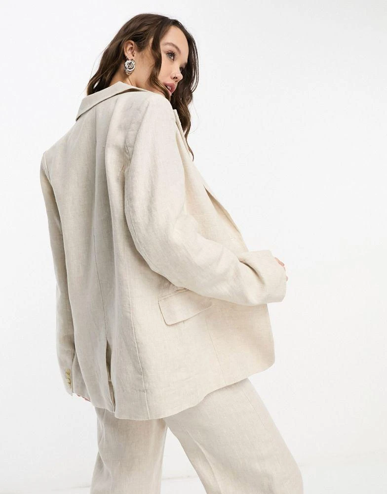 商品& Other Stories|& Other Stories linen blazer in beige,价格¥702,第2张图片详细描述