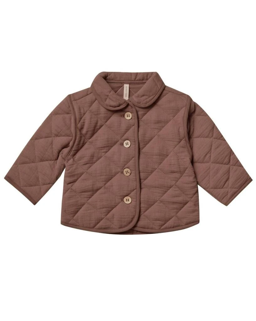 商品Quincy Mae|Kids Quilted Jacket in Pecan,价格¥411,第1张图片
