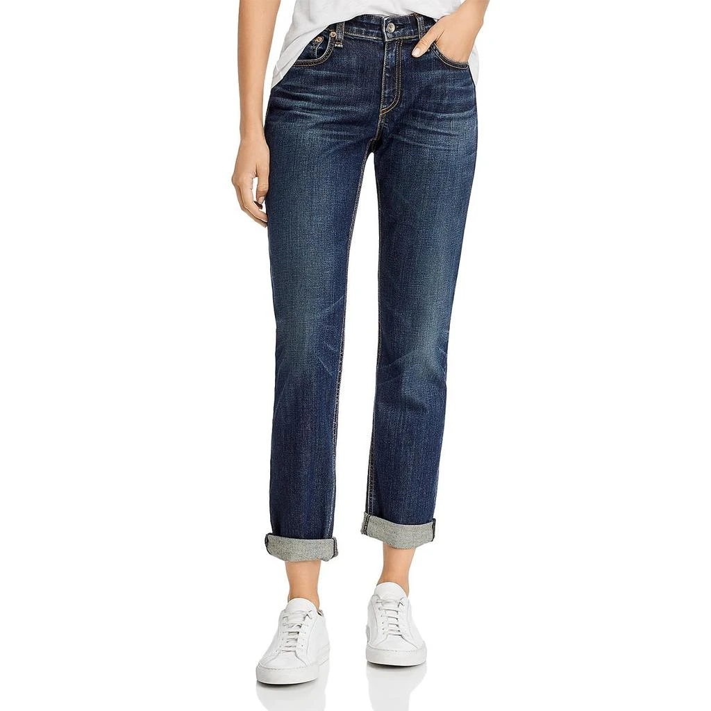 商品Rag & Bone|Rag & Bone Womens Dre Denim Low Rise Straight Leg Jeans,价格¥207,第1张图片