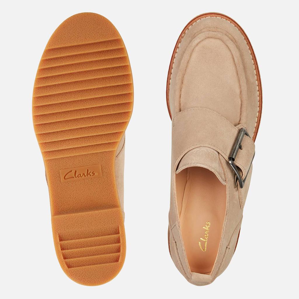 Clarks Women's Eden Suede Heeled Monk Shoes - Sand商品第4张图片规格展示