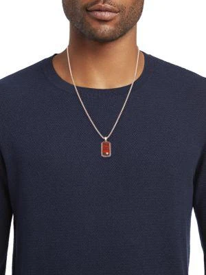 商品Effy|18K Rose Goldplated Sterling Silver & Red Jasper Pendant Necklace,价格¥2126,第2张图片详细描述