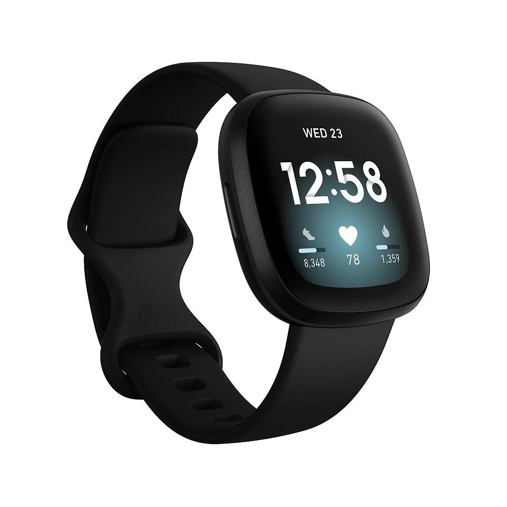 商品Fitbit|Versa 3 Black Strap Smart Watch 39mm,价格¥1496,第1张图片