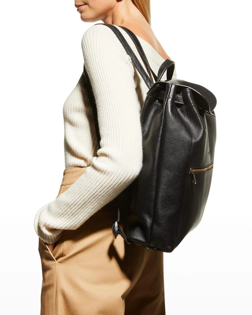 商品Longchamp|Le Foulonne Drawstring Leather Backpack,价格¥4586,第5张图片详细描述