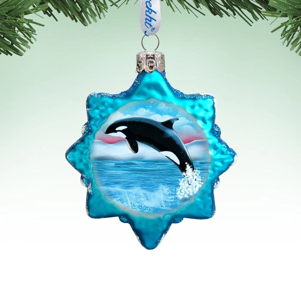 商品Designocracy|Designocracy Orca Keepsake Glass Ornament,价格¥198,第1张图片