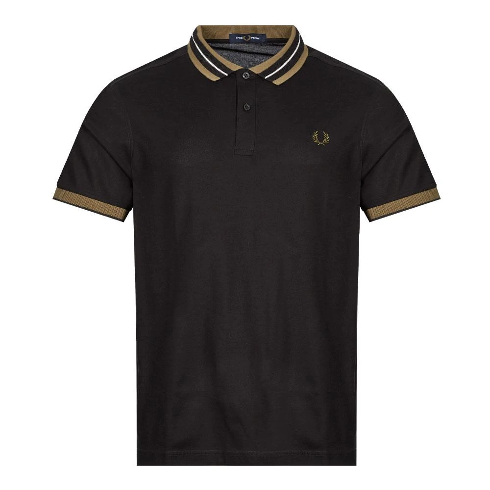 商品Fred Perry|Fred Perry Textured Collar Polo Shirt - Black,价格¥410,第1张图片