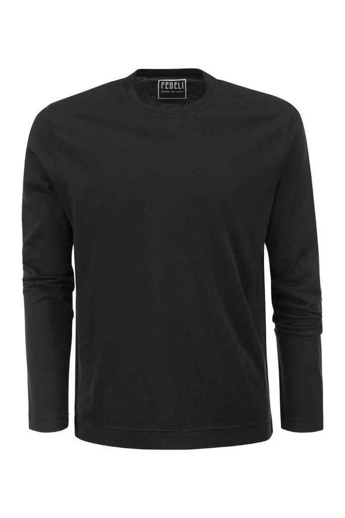 商品Fedeli|Fedeli Long-Sleeved Organic Cotton T-Shirt,价格¥793,第1张图片