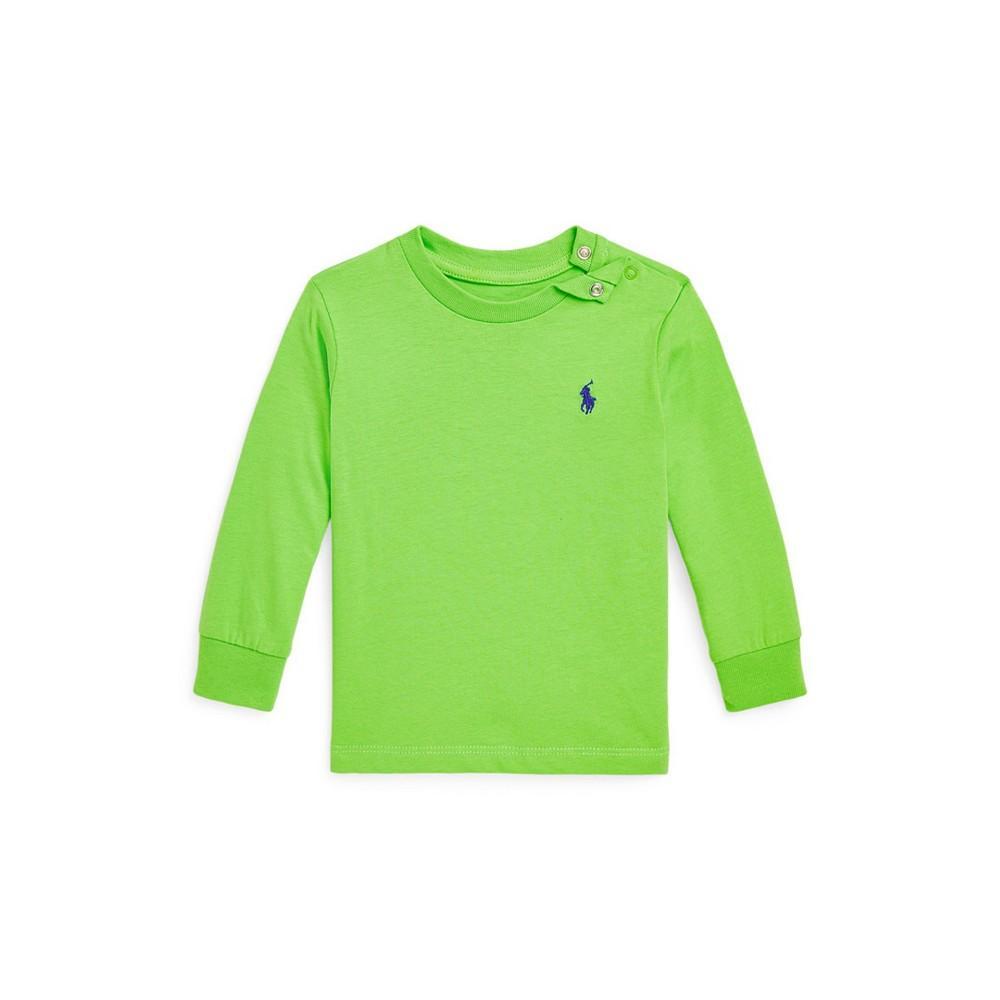 商品Ralph Lauren|Baby Boys Jersey Long Sleeve T-shirt,价格¥174,第1张图片