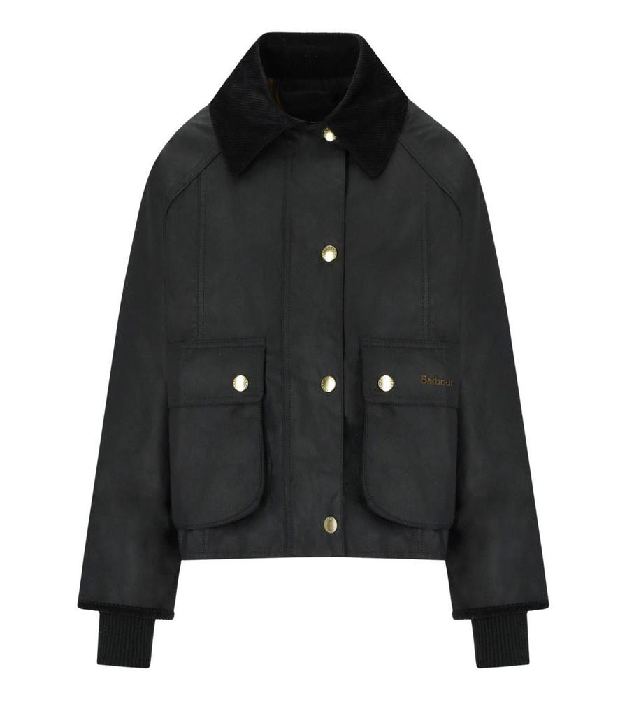 ジャケット Barbour Beadnell waxed jacket with crop cut (LWX1403 BK71) Barbour Barbour Beadnell Waxed Jacket With Crop Cut