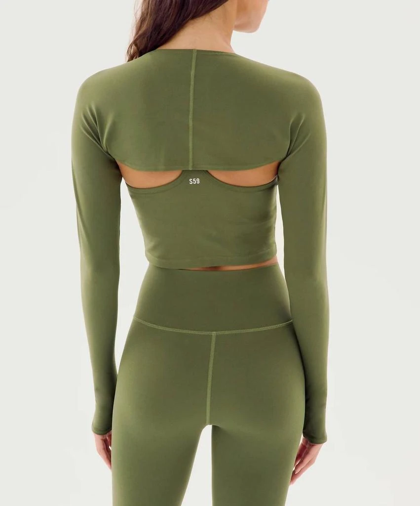 商品Splits59|Shiri Airweight Shrug In Green,价格¥481,第2张图片详细描述