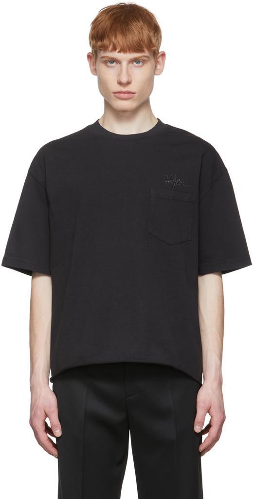商品We11done|Black Cotton T-Shirt,价格¥416,第1张图片
