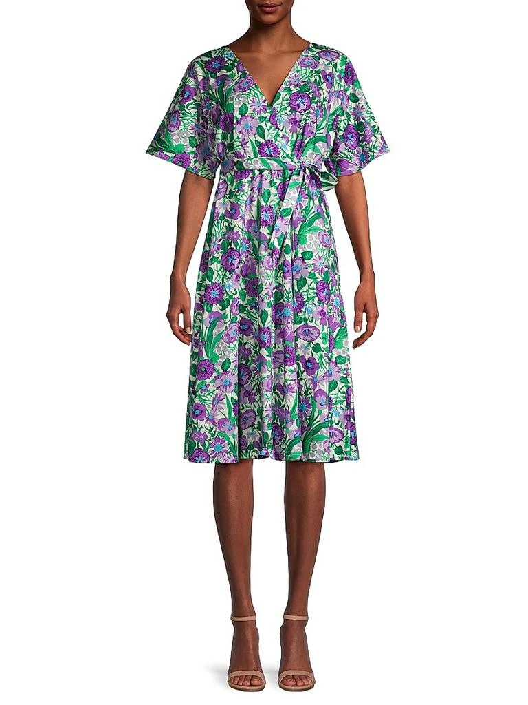 商品Weekend Max Mara|Dizzy Floral Wrap Midi-Dress,价格¥907,第3张图片详细描述