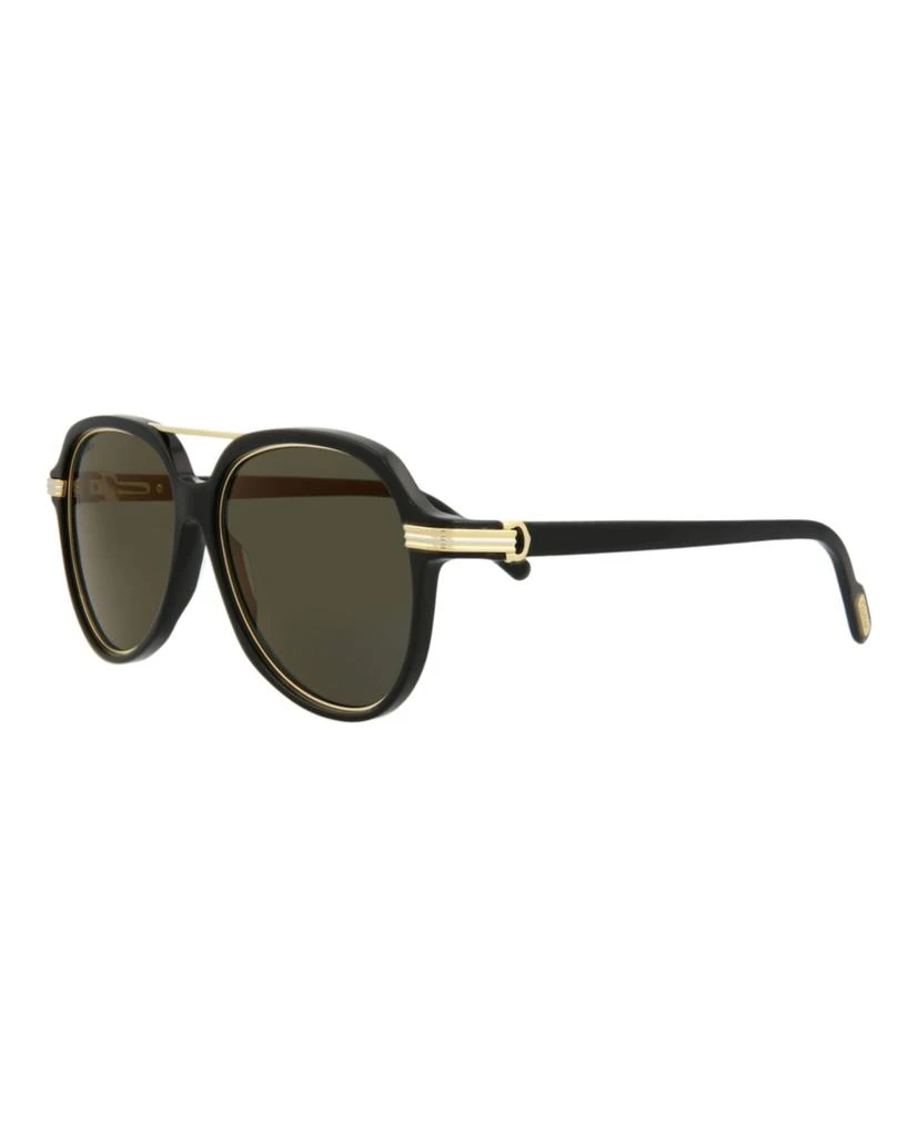 商品Cartier|Aviator-Style Acetate Sunglasses,价格¥2402,第2张图片详细描述