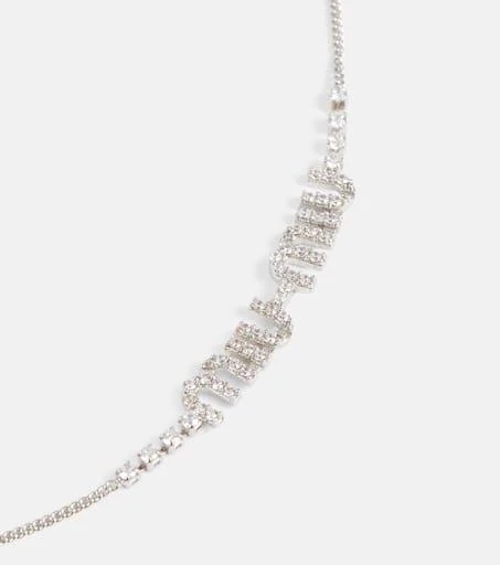 商品Miu Miu|Logo水晶缀饰项链,价格¥5795,第4张图片详细描述