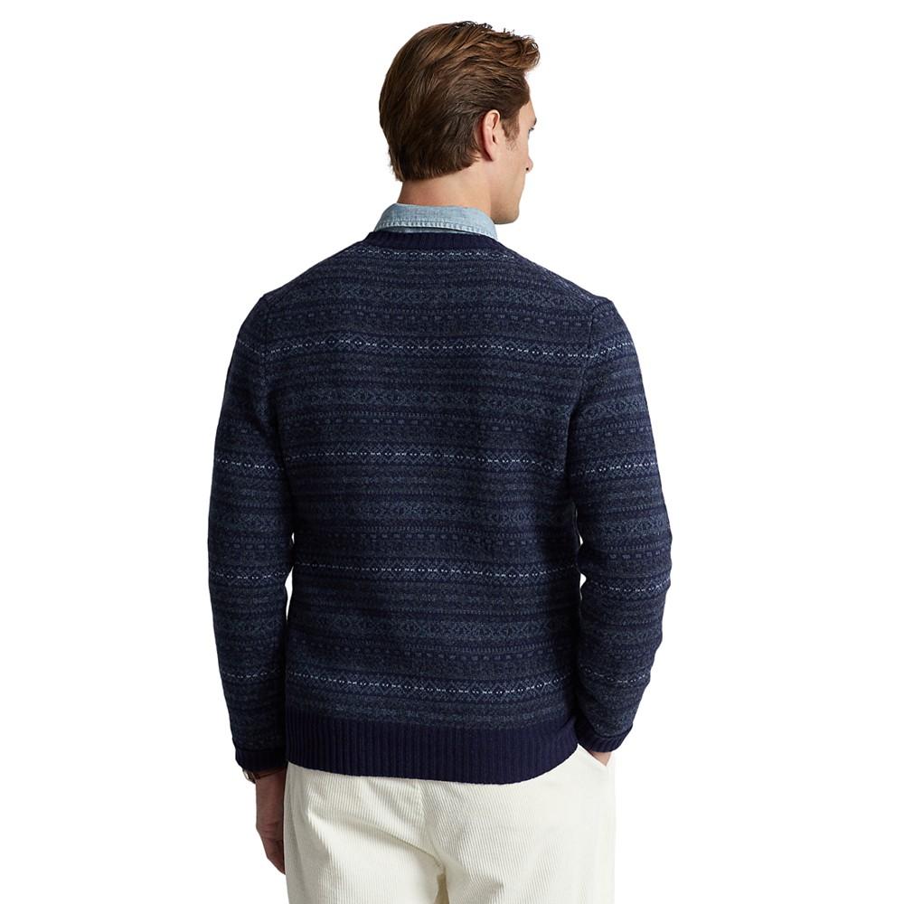Men's Fair Isle Wool-Cashmere Sweater商品第2张图片规格展示
