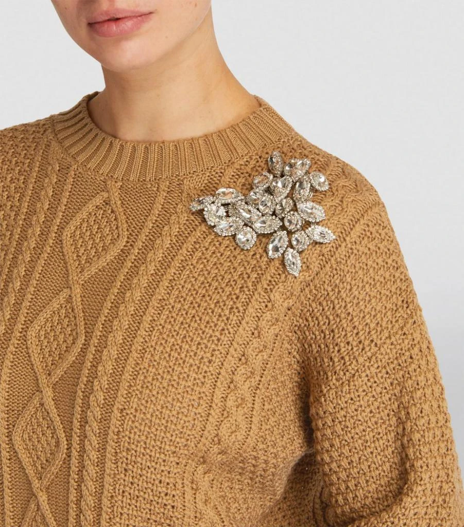 Embellished-Detail Cable Knit Sweater 商品
