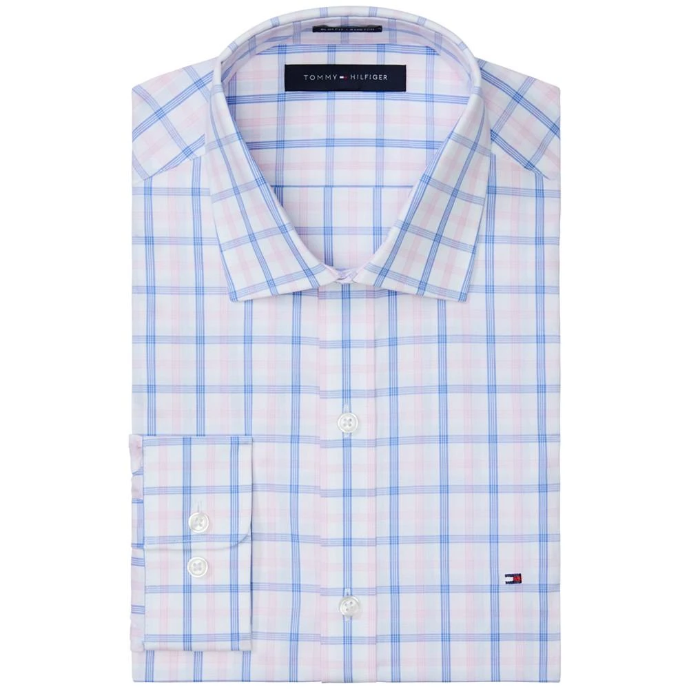 商品Tommy Hilfiger|Men's Slim-Fit Performance Stretch Check Dress Shirt,价格¥187,第1张图片