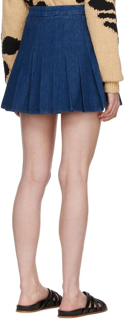 商品FRAME|Indigo Denim Tennis Mini Skirt,价格¥890,第3张图片详细描述