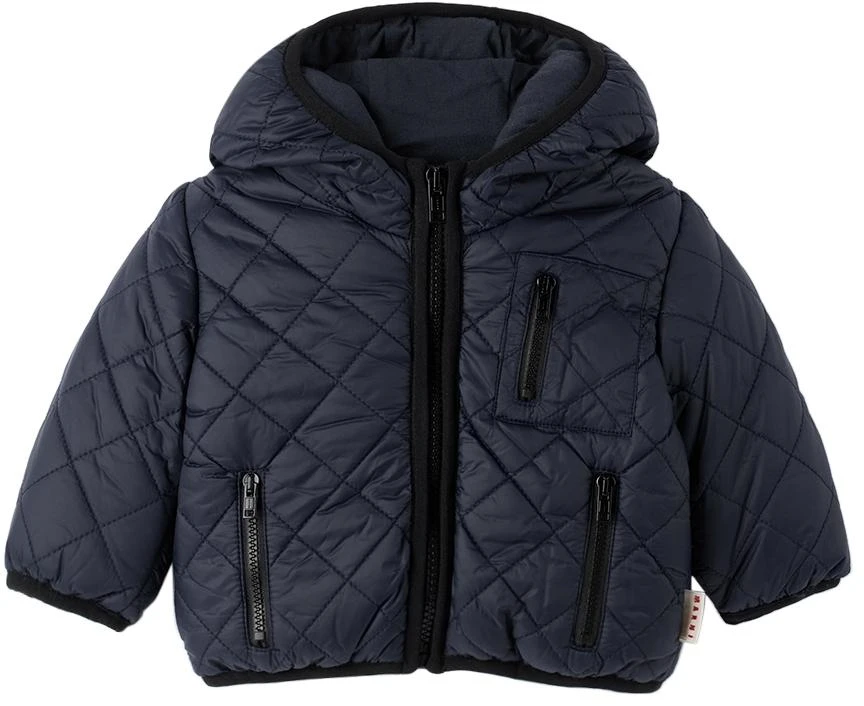 商品Marni|Baby Navy Hooded Jacket,价格¥671,第1张图片