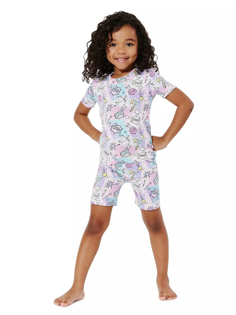 商品Bellabu Bear|Baby Girl's, Little Girl's & Girl's Comic Print Pajama Shorts Set,价格¥217,第2张图片详细描述