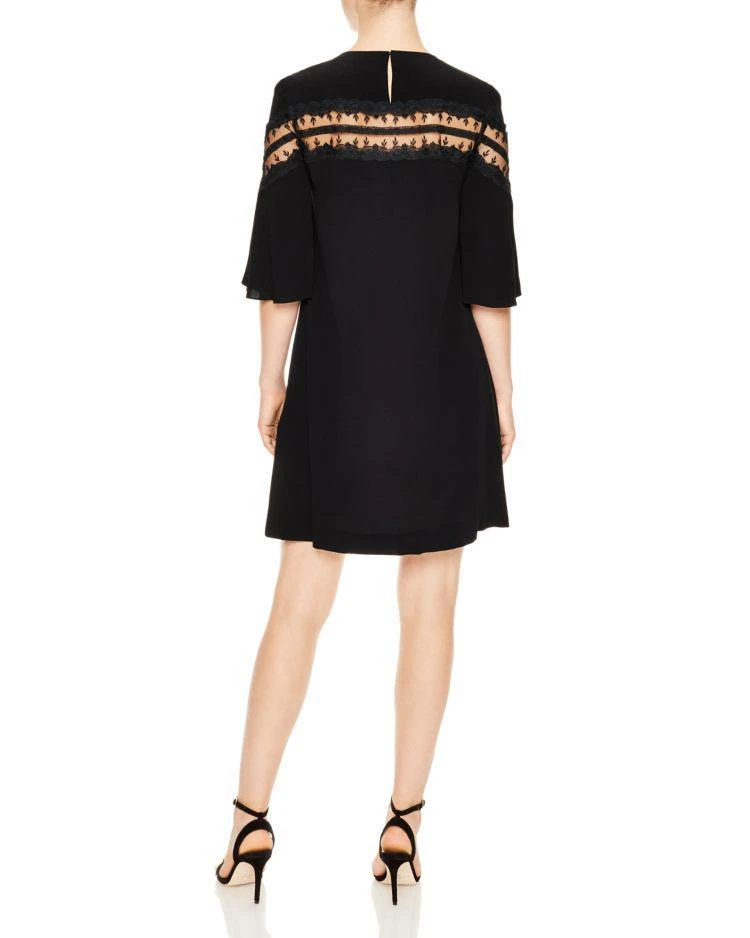 商品Sandro|Sully Sheer Mesh-Inset Mini Dress,价格¥1754,第2张图片详细描述