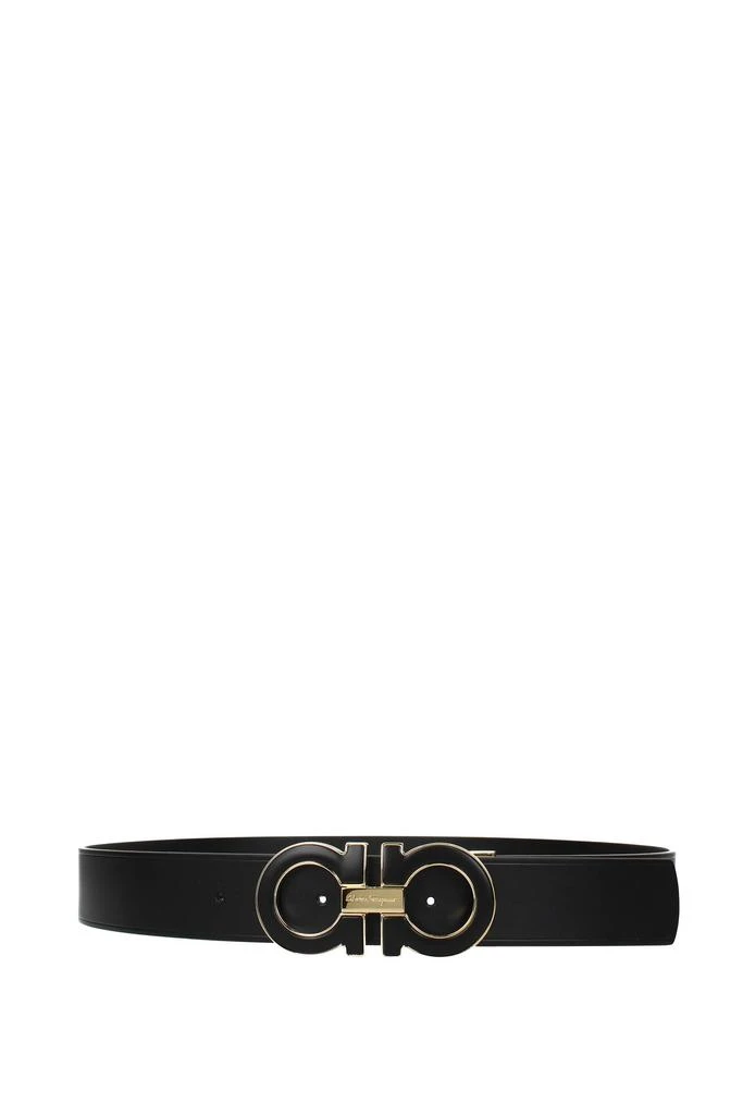 商品Salvatore Ferragamo|Regular belts Leather Black,价格¥2220,第1张图片