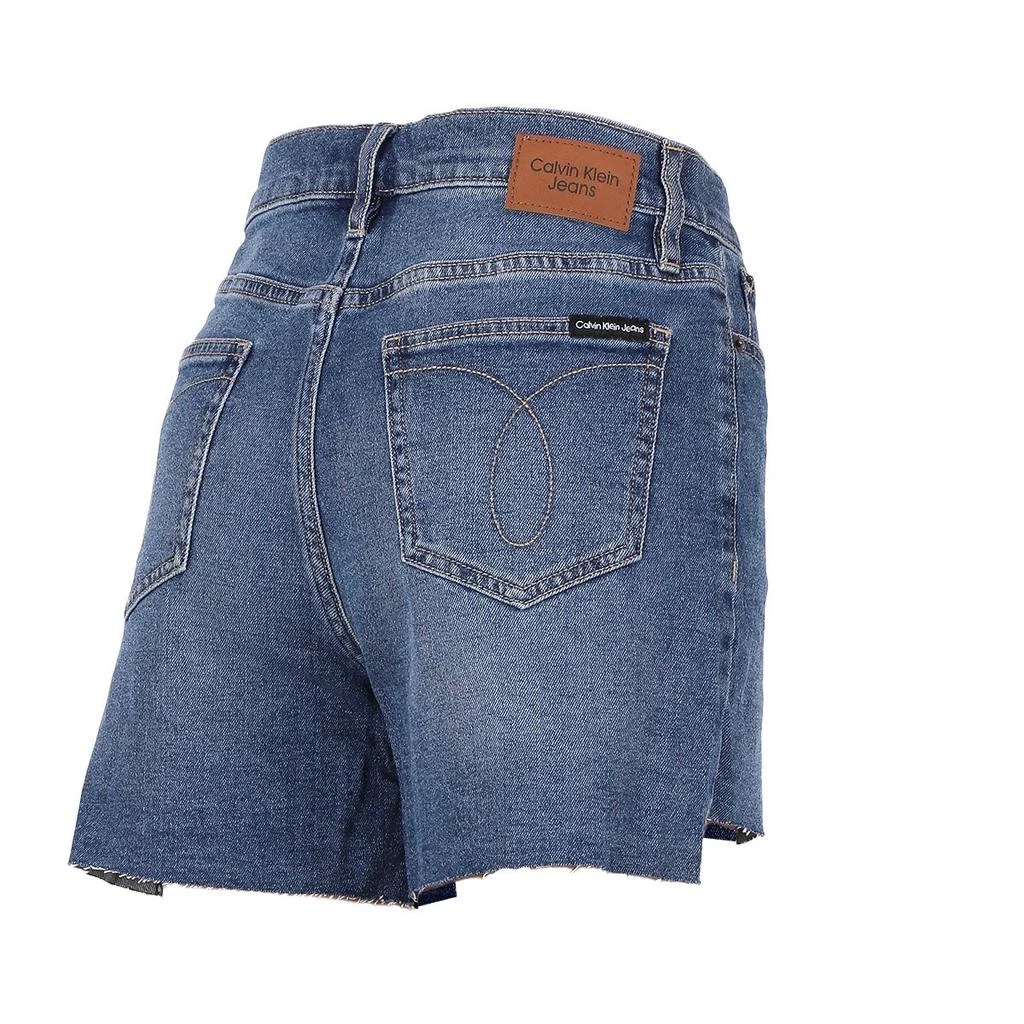 商品Calvin Klein|Calvin Klein Women's Hi Rise Relaxed Fit Short W/Step Hem Classic Denim 4" Inseam,价格¥121,第3张图片详细描述