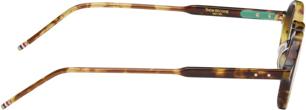 商品Thom Browne|Beige & Brown Acetate Round Glasses,价格¥5395,第2张图片详细描述