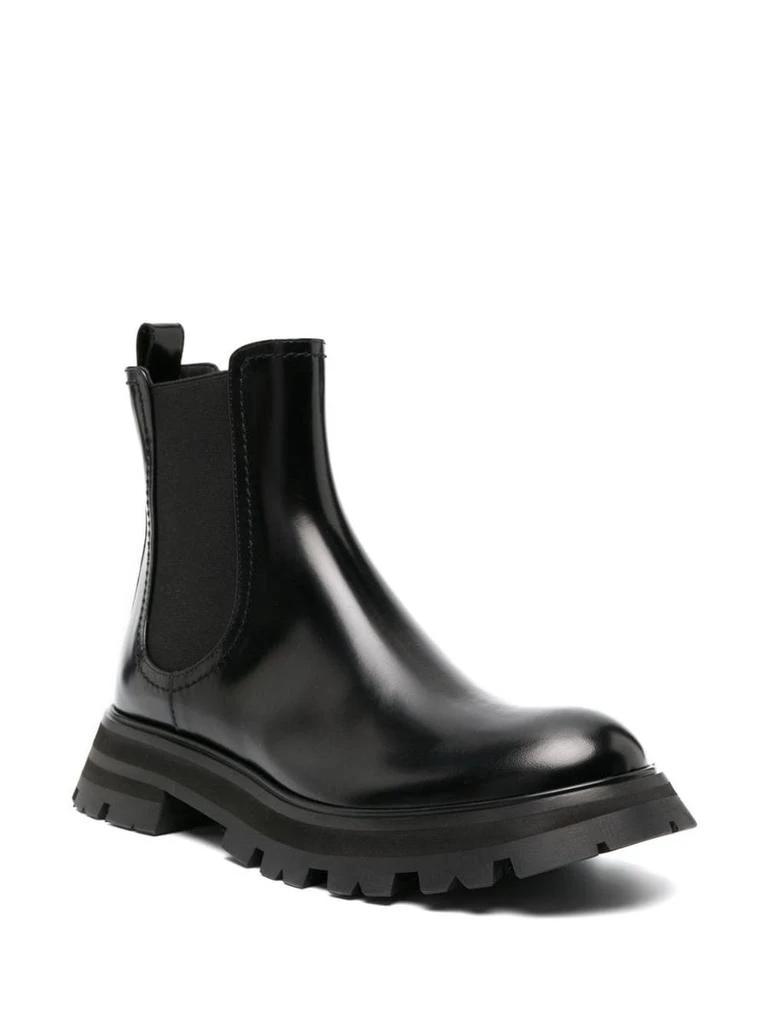 商品Alexander McQueen|Alexander mcqueen shiny leather chelsea boots,价格¥3737,第3张图片详细描述