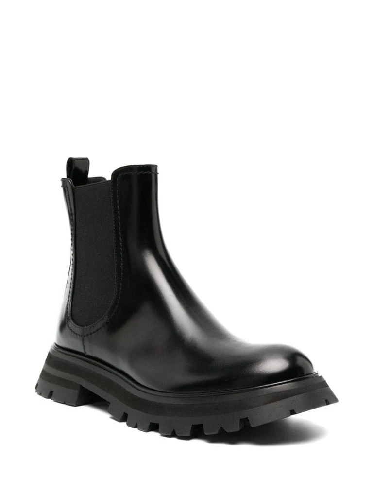 商品Alexander McQueen|Alexander mcqueen shiny leather chelsea boots,价格¥3830,第3张图片详细描述