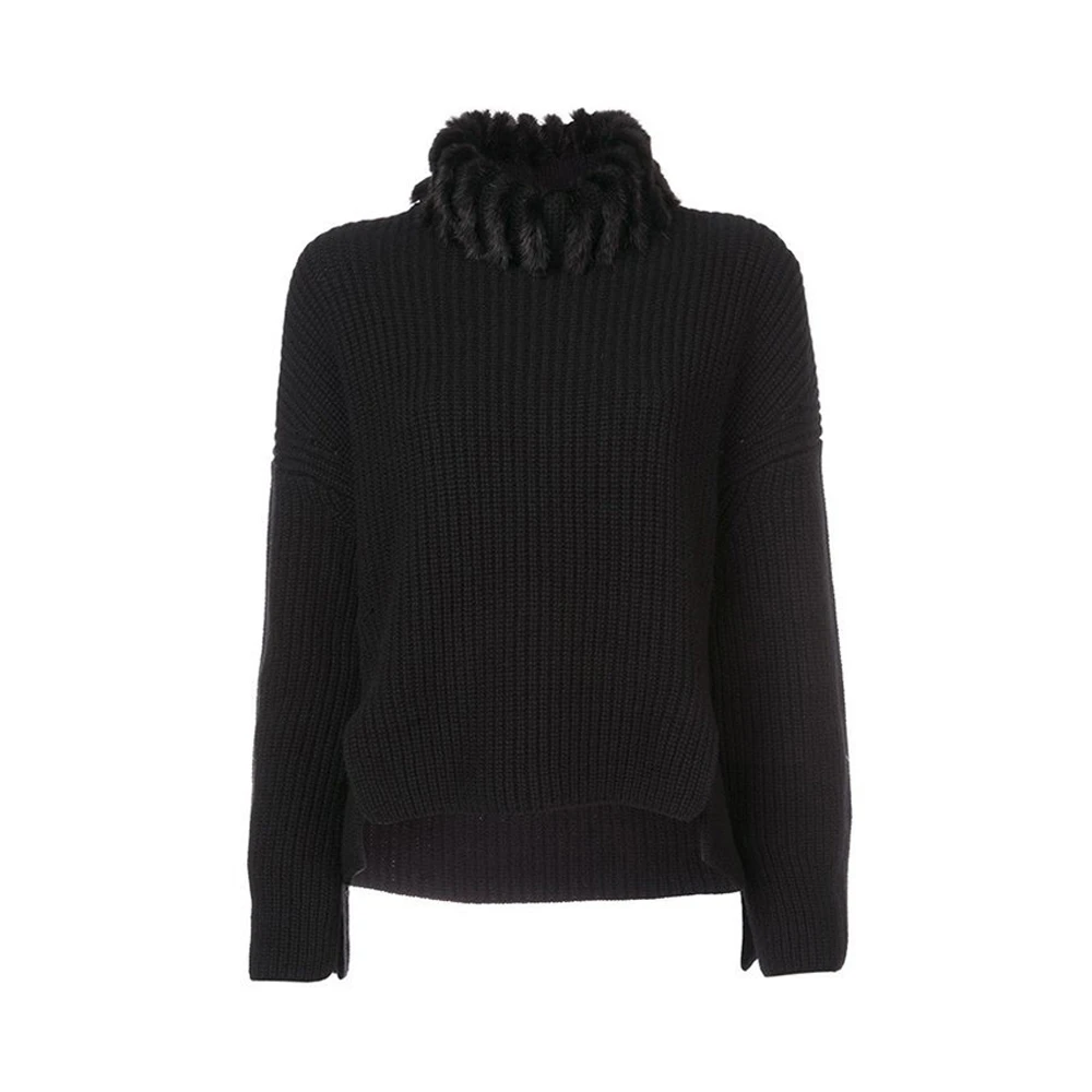 商品[国内直发] Fendi|FENDI 黑色女士针织衫/毛衣 FZY720-A58Y-F0GME,价格¥8226,第1张图片