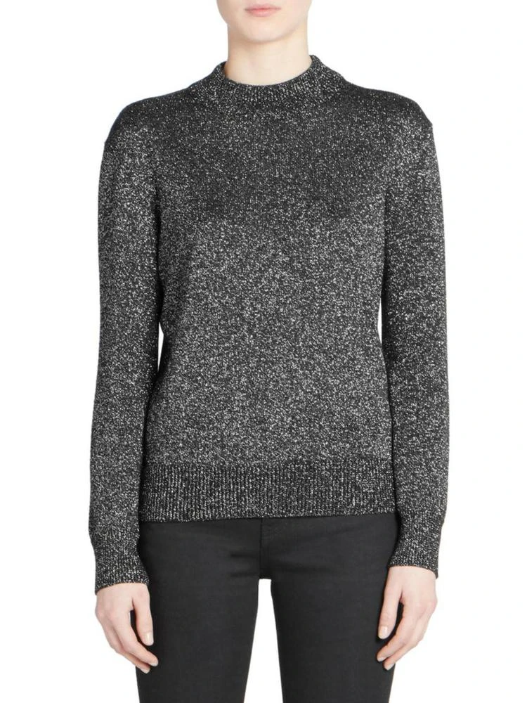 商品Yves Saint Laurent|Saint Laurent - Metallic Crewneck Pullover,价格¥2660,第1张图片