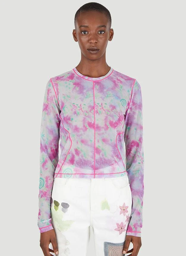 商品Alexander McQueen|Second Skin Long Sleeve T-Shirt in Pink,价格¥549,第1张图片