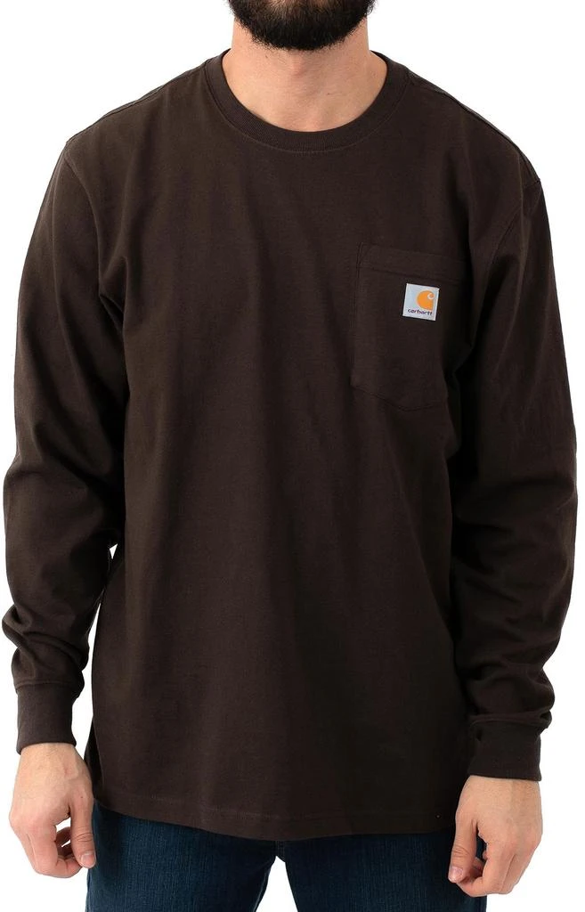 商品Carhartt|(K126) L/S Workwear Pocket Shirt - Dark Brown ,价格¥156,第1张图片