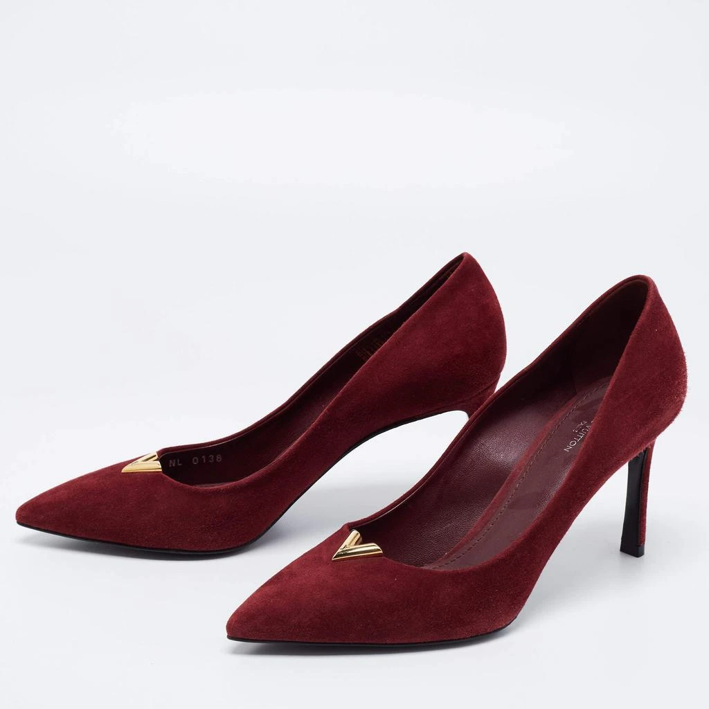 商品[二手商品] Louis Vuitton|Louis Vuitton Dark Red Suede Heartbreaker Pointed Toe Pumps Size 39,价格¥3473,第2张图片详细描述