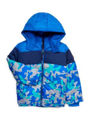 Little Boy's Camo Puffer Jacket商品第1张图片规格展示