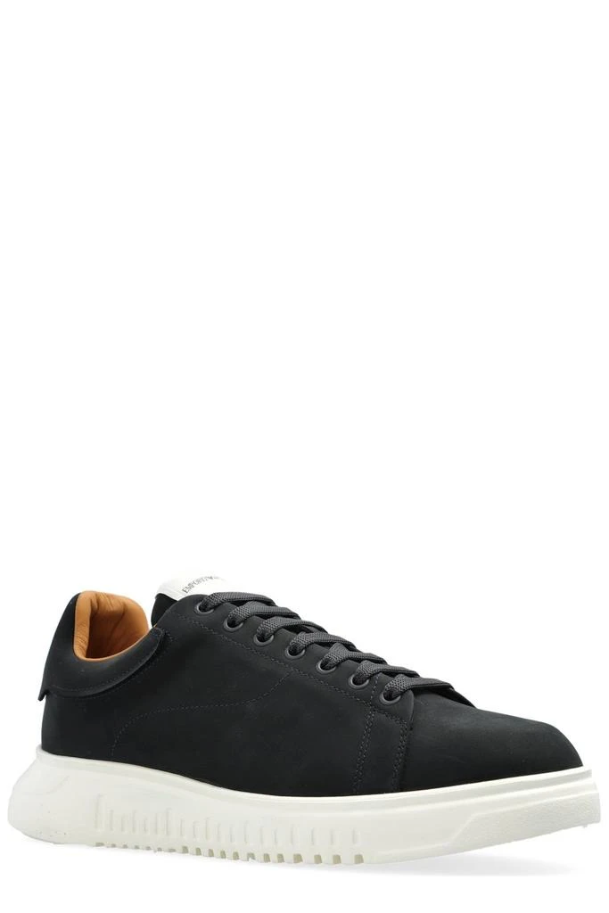 商品Emporio Armani|Emporio Armani Round Toe Lace-Up Sneakers,价格¥2090,第2张图片详细描述