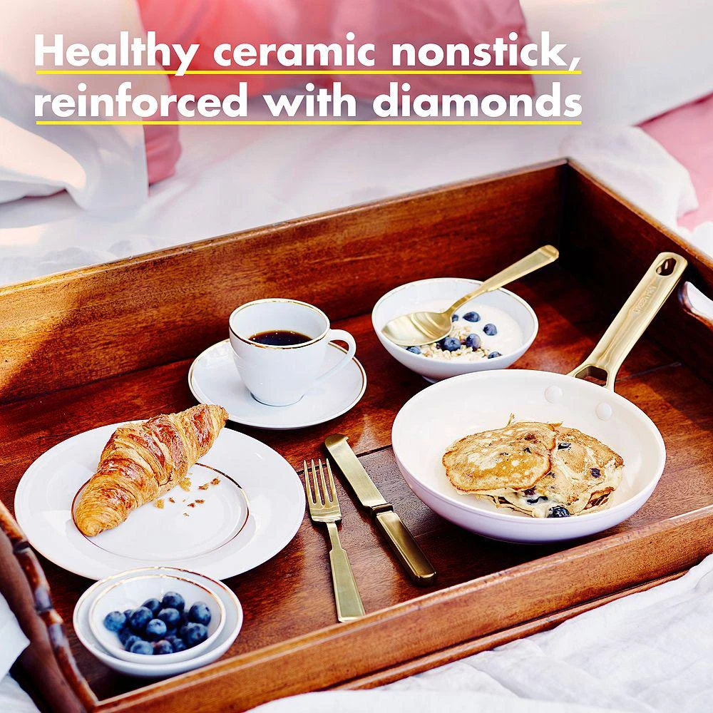 Reserve Blush Healthy Ceramic Nonstick Cookware, Set of 10 商品