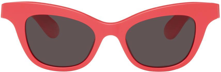 商品Alexander McQueen|Pink McQueen Angled Sunglasses,价格¥2413,第1张图片
