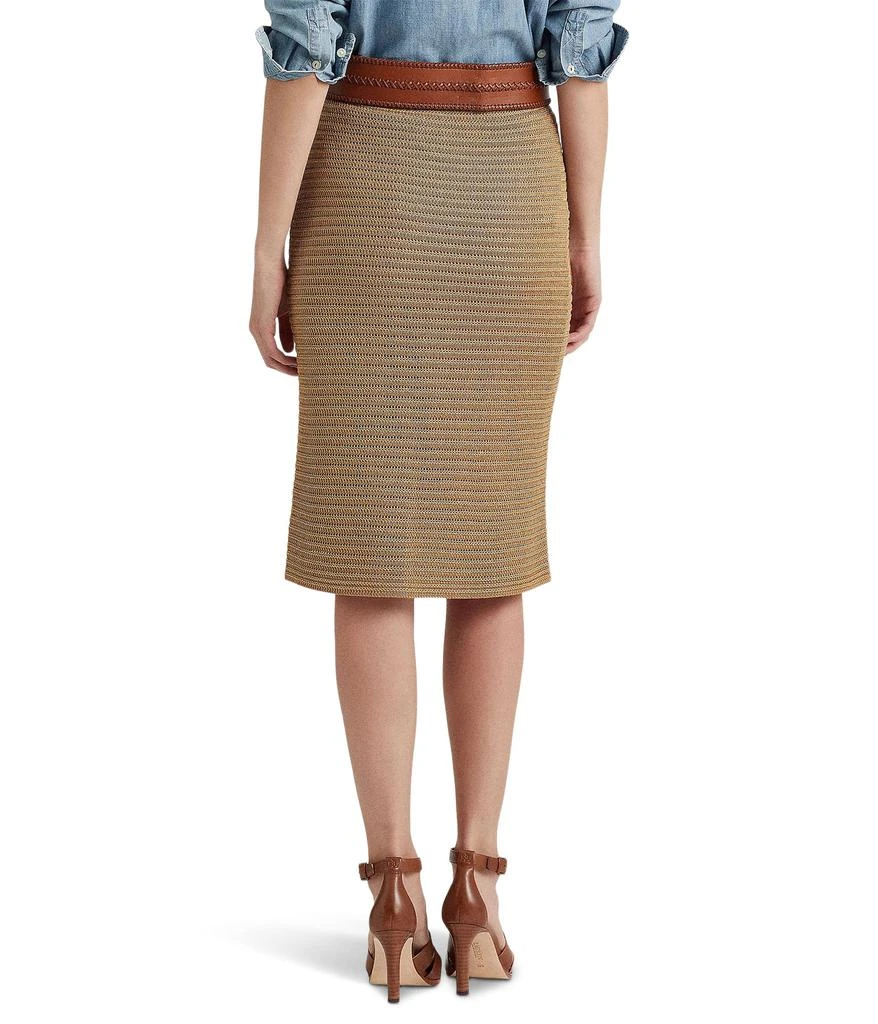 商品Ralph Lauren|Petite Metallic Cotton-Blend Knit Pencil Skirt,价格¥577,第2张图片详细描述