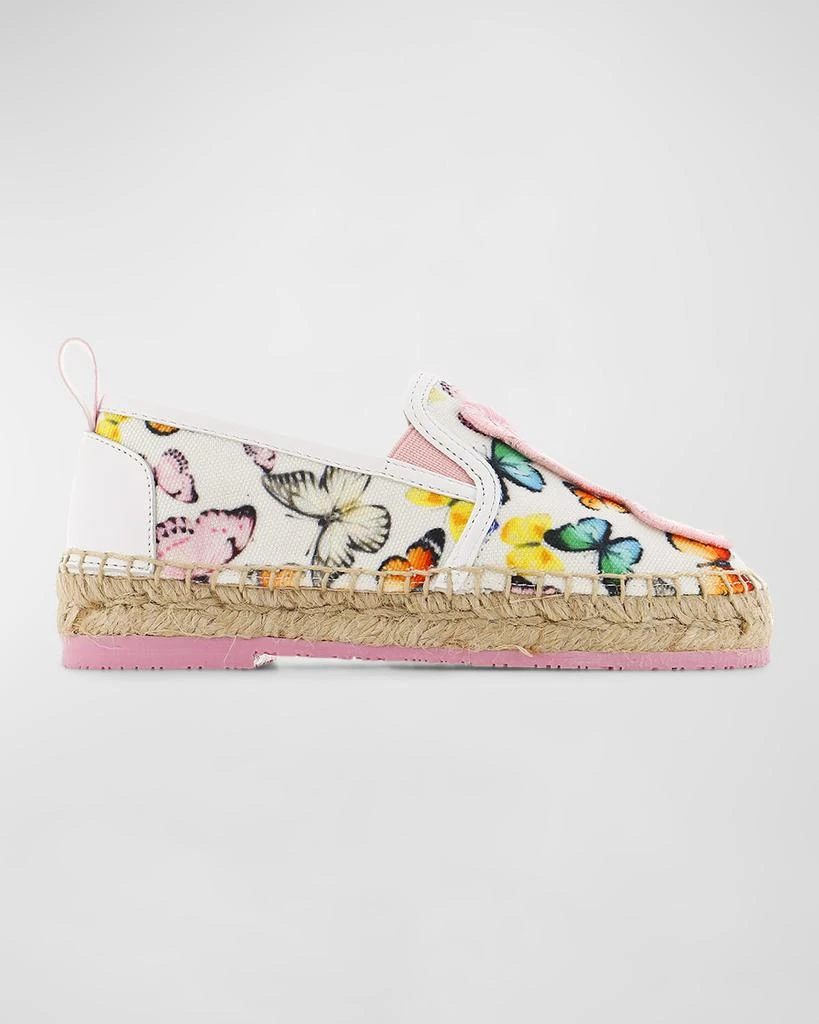 商品Sophia Webster|Girl's Butterfly Canvas Flat Espadrilles, Toddler/Kids,价格¥790,第1张图片