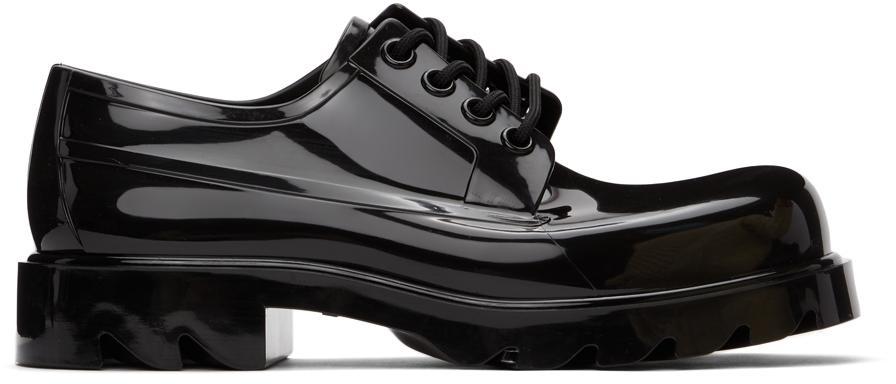 商品Bottega Veneta|Black Stride Lace-Up Shoes,价格¥4887,第1张图片