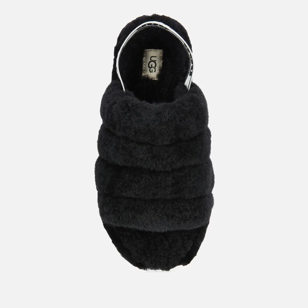 商品UGG|UGG Women's Fluff Yeah Slippers - Black,价格¥876,第3张图片详细描述