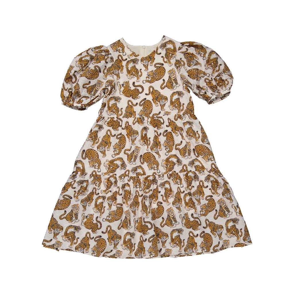 商品Kenzo|Girls Tiered Tiger Print Dress,价格¥397,第1张图片