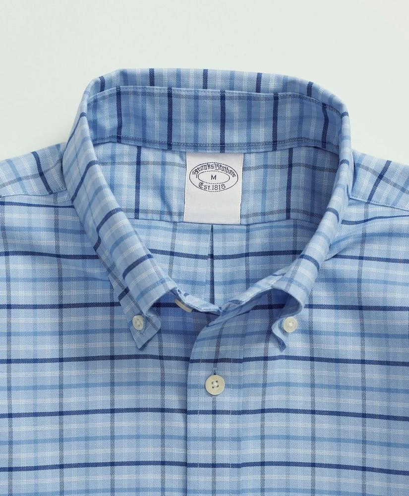 商品Brooks Brothers|Stretch Non-Iron Oxford Button-Down Collar, Check Sport Shirt,价格¥399,第2张图片详细描述