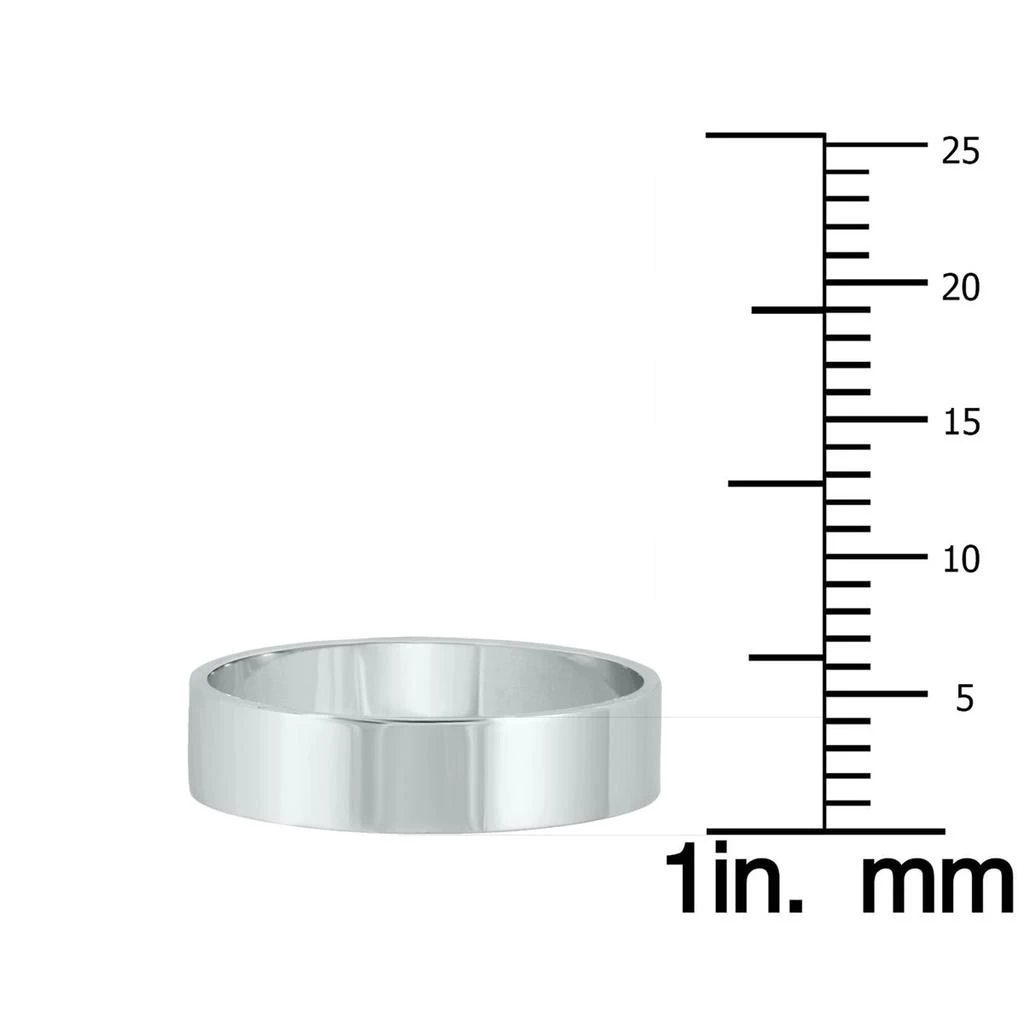 商品SSELECTS|4Mm Flat Comfort Fit Wedding Band In 14K White Gold,价格¥3541,第4张图片详细描述