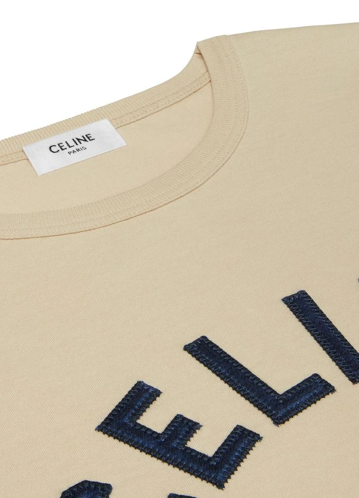 商品Celine|Paris棉质平纹针织70年代风格t恤,价格¥5418,第4张图片详细描述